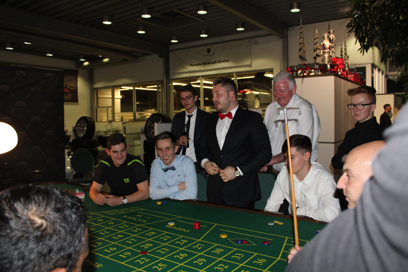 Casino-Event im Porsche-Autohaus